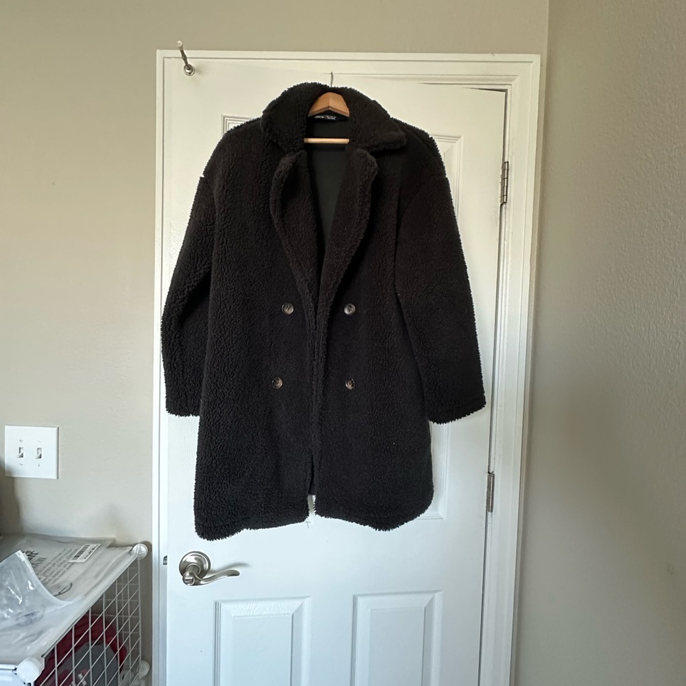 SHEIN Black Fleece Jacket